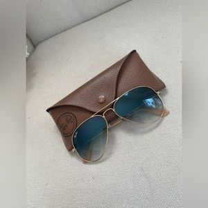 Ray-Ban aviator sunglasses - light blue gradient, good game, size S (5inches)